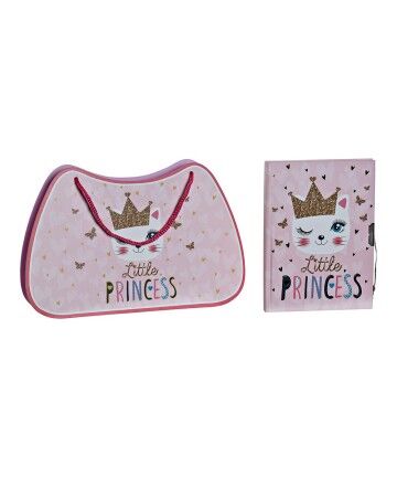 Diario con Accessori DKD Home Decor Princess Rosa (27 x 4.3 x 17.5 cm)