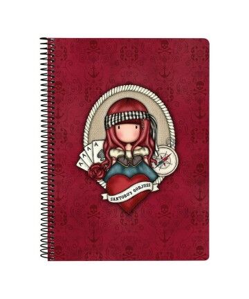 Quaderno con Anelli Gorjuss Mary Rose A5 Rosso Granato