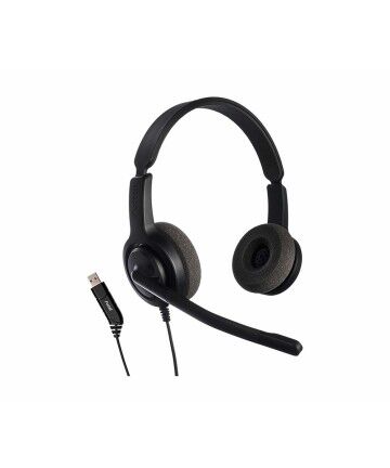 Auricolari con Microfono Axtel AXH-V28USBD Nero