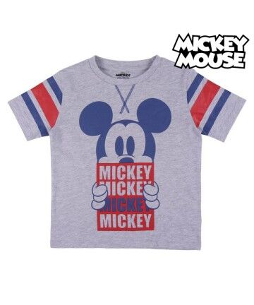 Maglia a Maniche Corte per Bambini Mickey Mouse Grigio