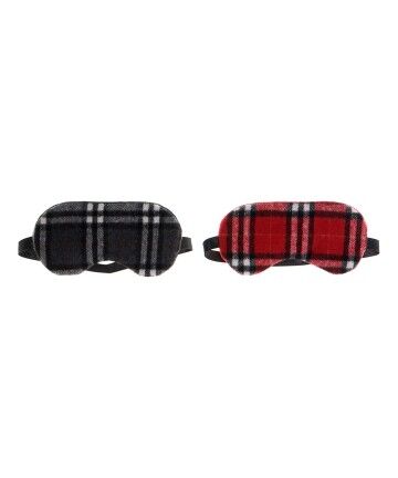 Mascherina DKD Home Decor Nero Rosso (2 pcs) (18 x 9 x 0.5 cm)