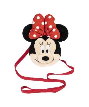 Borsa a Tracolla 3D Minnie Mouse Rosso (18,9 x 21 x 6 cm)