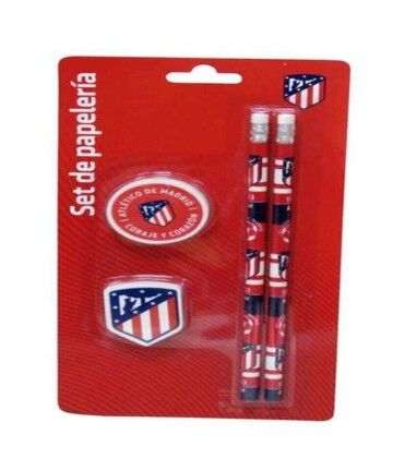 Set di Cancelleria Atlético Madrid Legno (4 pcs)