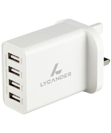 Spina di Alimentazione Lycander LPS4UK Inglese USB (Ricondizionati A+)