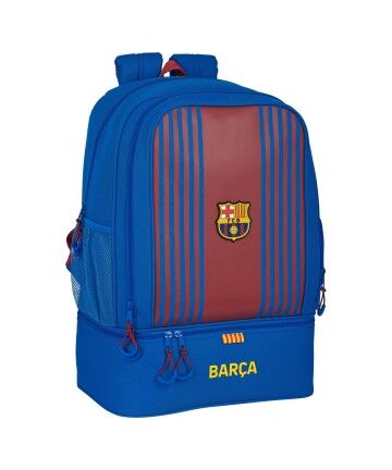 Borsa Sportiva con Portascarpe F.C. Barcelona Rosso Granato Blu Marino