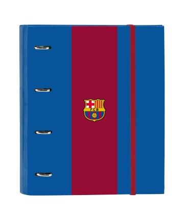 Raccoglitore ad anelli F.C. Barcelona A4 Rosso Granato Blu Marino (27 x 32 x 3.5 cm)