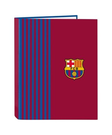 Raccoglitore ad anelli F.C. Barcelona Rosso Granato Blu Marino A4 (26.5 x 33 x 4 cm)