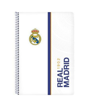 Quaderno con Anelli Real Madrid C.F. Azzurro Bianco A4