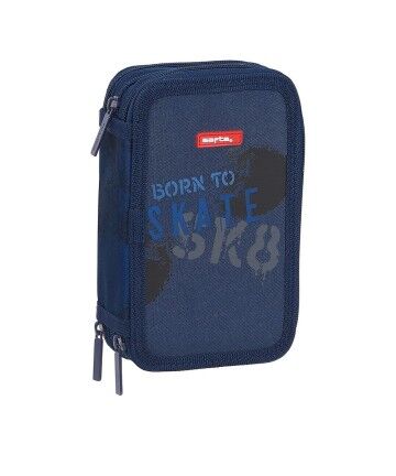 Plumier Triplo Safta Skate Blu Marino (36 Pezzi)