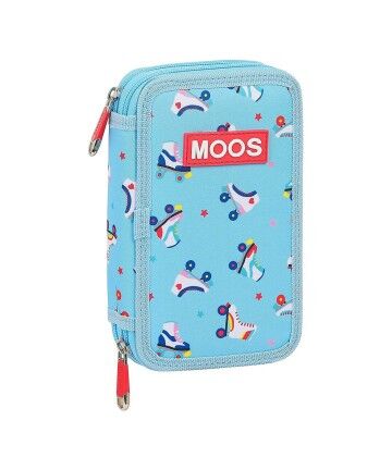 Plumier Triplo Moos Rollers Multicolore Azzurro Chiaro (28 pcs)