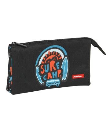 Portaoggetti Triplo Surf Camp Safta Nero Arancio Azzurro Chiaro