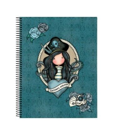 Agenda Gorjuss Sea Nixie Nero Turchese A4