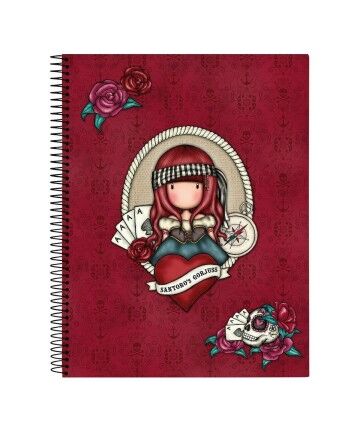 Agenda Gorjuss Sea Nixie Nero A4 Rosso Granato