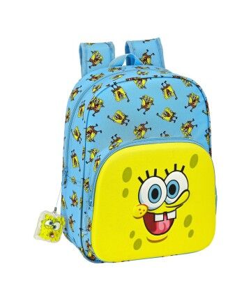 Zaino per Bambini Spongebob Positive Vibes Giallo Azzurro Chiaro