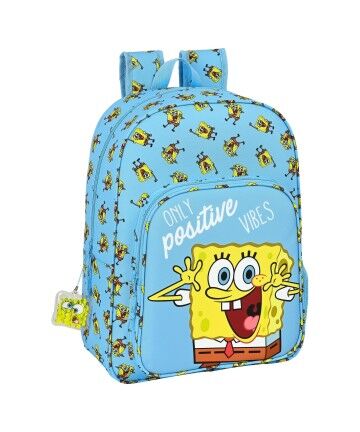 Zaino Scuola Spongebob Positive Vibes Giallo Azzurro Chiaro