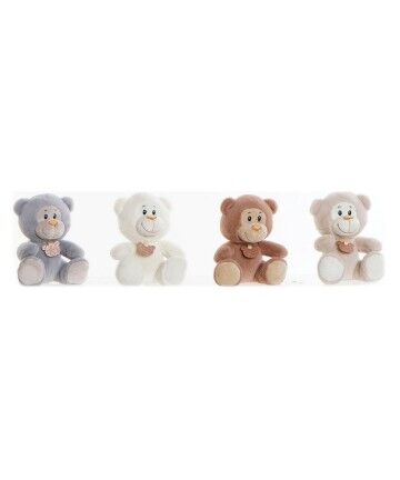 Peluche DKD Home Decor Grigio Marrone Poliestere Orso (10 x 5 x 14 cm) (4 pcs)