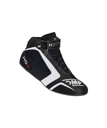 Stivali Racing OMP KS-1 (Taglia 43) Nero Bianco