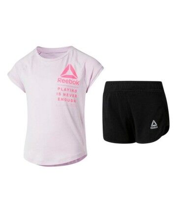 Completo Sportivo per Bambini Reebok G ES SS MONGLW BABY Rosa Bianco