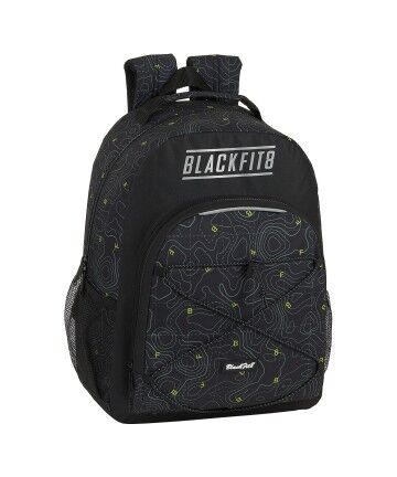 Zaino Scuola BlackFit8 Topography Nero Verde