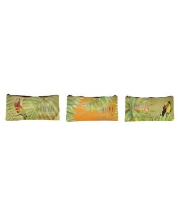 Necessaire DKD Home Decor Cartone Tropicale (3 pcs) (21.5 x 1 x 10.5 cm)