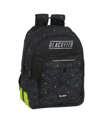 Zaino Scuola BlackFit8 Topography Nero Verde