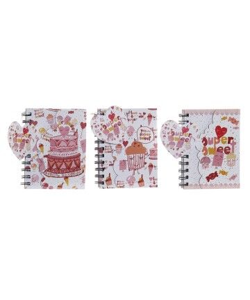 Quaderno con Anelli DKD Home Decor Rosa (3 pcs) (12 x 1.5 x 14.5 cm)