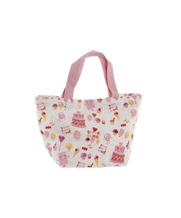 Borsa Multi-uso DKD Home Decor Rosa Tela (1 pcs) (34 x 14 x 32 cm)