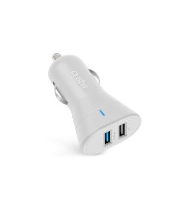 Caricabatterie per Auto SBS TECR2USB24AWFAST 2400 mAh Bianco