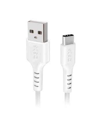 Cavo USB A 2.0 con USB C SBS CA19462369 1,5 m Bianco