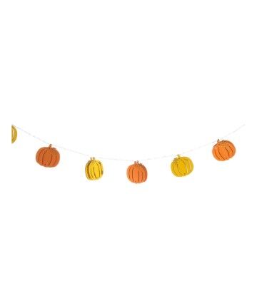 Decorazione per Halloween DKD Home Decor Ghirlanda Zucca Legno (7 x 110 x 110 cm)