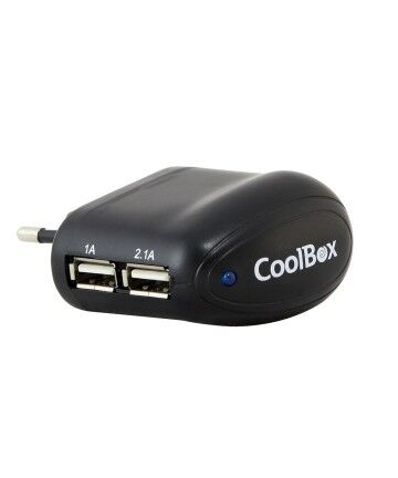 Caricabatterie USB CoolBox REPCOOUSBX2          Nero