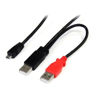 Cavo USB A con USB B Startech USB2HAUBY3           Nero