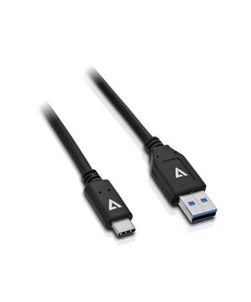 Cavo USB A con USB C V7 V7U3.1AC-1M-BLK-1E   Nero