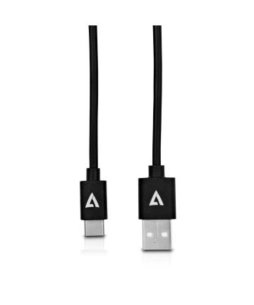 Cavo USB A con USB C V7 V7U2AC-2M-BLK-1E     Nero