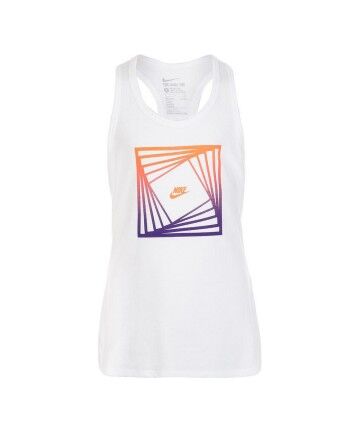 Canotta Donna Nike BLOCK TD TANK YTH 807477 100 Bianco