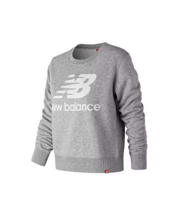 Felpa senza Cappuccio Donna New Balance ESSENTIALS CREW WT91585 AG Grigio