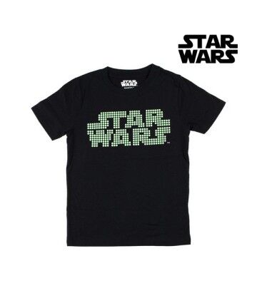 Maglia a Maniche Corte per Bambini Star Wars Nero