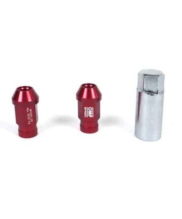 Set Dadi OMP 7075 40 mm M14 x 1,50 20 uds Rosso