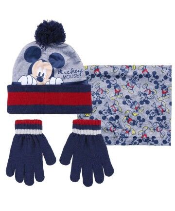 Cappello, Guanti e Scaldacollo Mickey Mouse Grigio