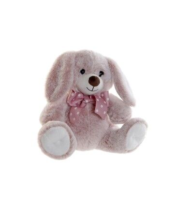 Peluche DKD Home Decor Coniglio Rosa Poliestere (25 x 20 x 25 cm)