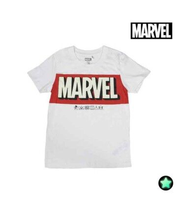 Maglia a Maniche Corte per Bambini Marvel Bianco