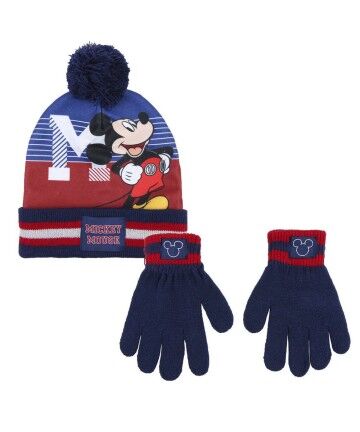 Berretto e Guanti Mickey Mouse Blu scuro