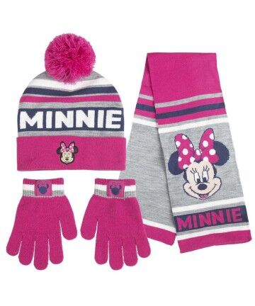 Berretto, Sciarpa e Guanti Minnie Mouse Grigio (3 pcs)