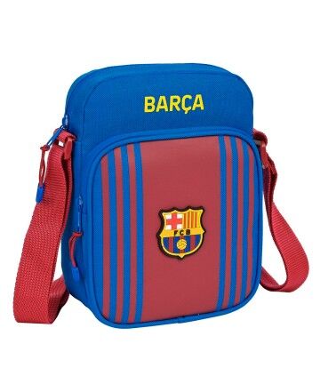 Borsa a Tracolla F.C. Barcelona Rosso Granato Blu Marino (16 x 22 x 6 cm)