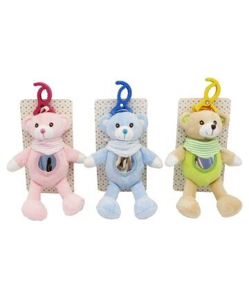 Peluche DKD Home Decor Azzurro Rosa Poliestere Orso (3 pcs) (15 x 5 x 24 cm)