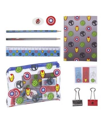 Set di Cancelleria The Avengers Grigio (12 pcs)