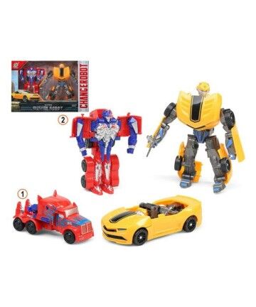 Super Robot Trasformabile Rosso Giallo (2 uds)