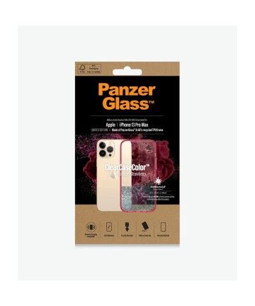 Custodia per Cellulare Panzer Glass Strawberry IPHONE 13 PRO MAX Trasparente Rosso Granato