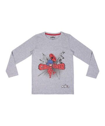 Maglia a Maniche Lunghe per Bambini Lady Bug Grigio