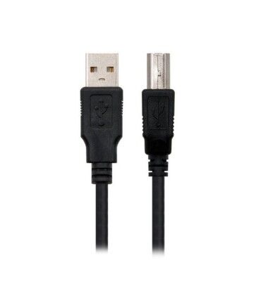 Cavo USB 2.0 A con USB B NANOCABLE 10.01.0102-BK Nero (1 m)